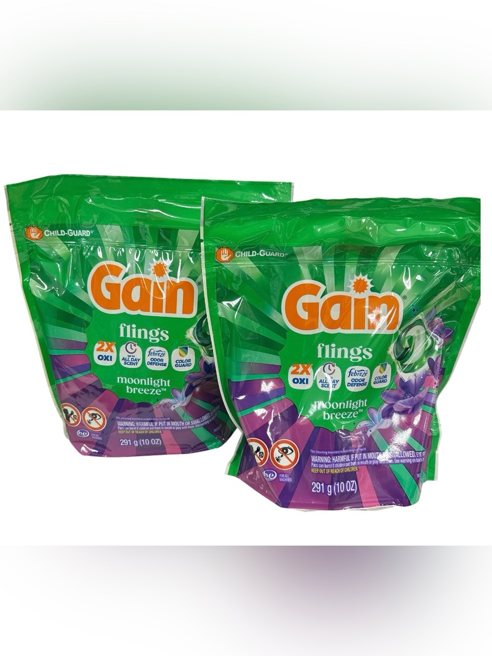 Flings Moonlight Breeze Laundry Detergent Pacs - 30 pods total